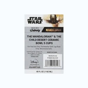 Star Wars The Mandalorian The Child Desert Ceramic Pet Bowl 5 Cups Chewy 291415